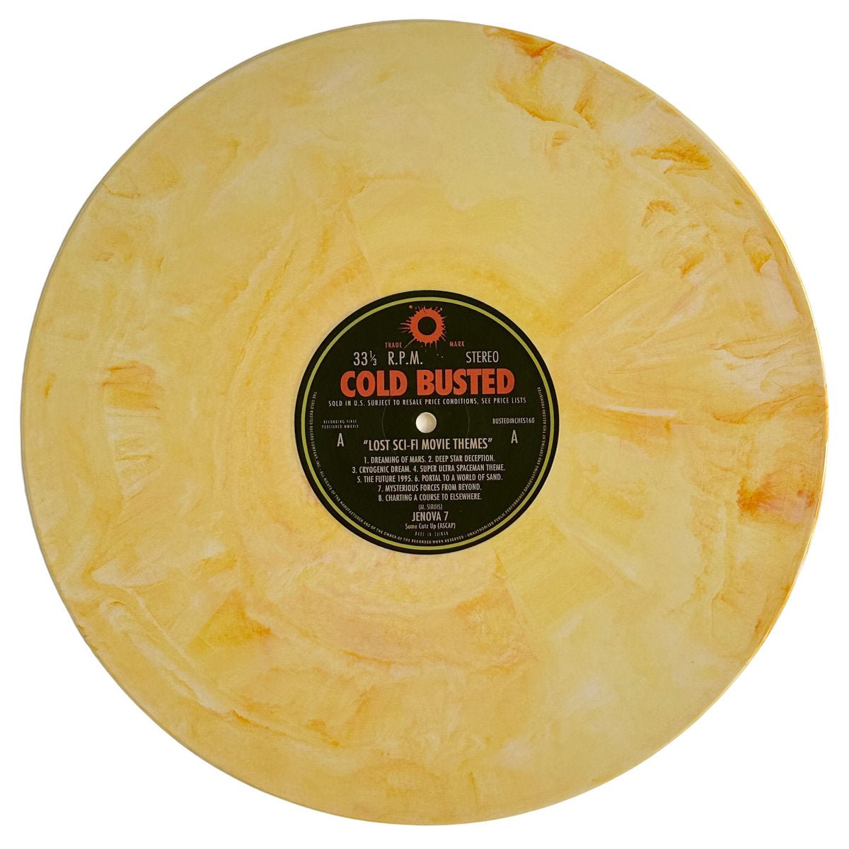 Jenova 7 - Lost Sci-Fi Movie Themes - Limited Edition Orange and White Marbled Colored Vinyl - 