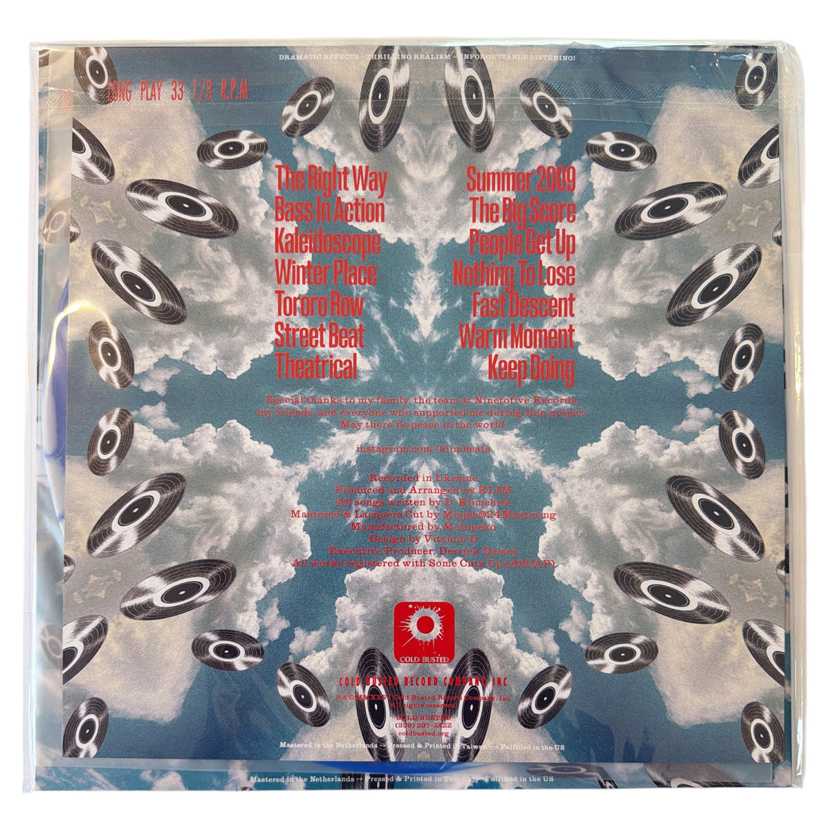 KLIM - Kaleidoscope - Blue & White Swirl Vinyl - 