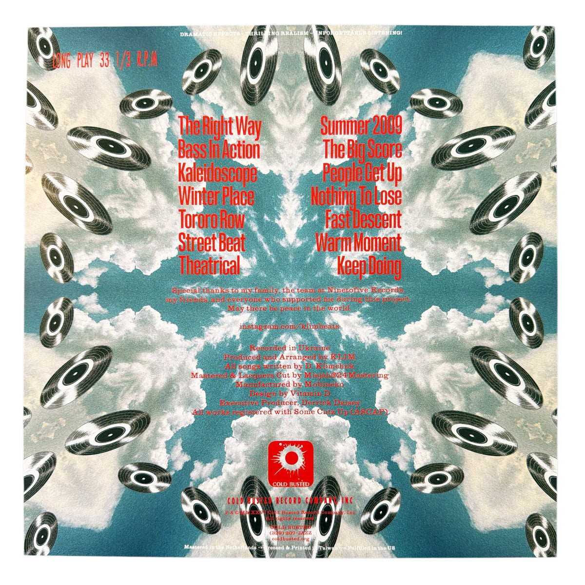 KLIM - Kaleidoscope - Blue & White Swirl Vinyl - 