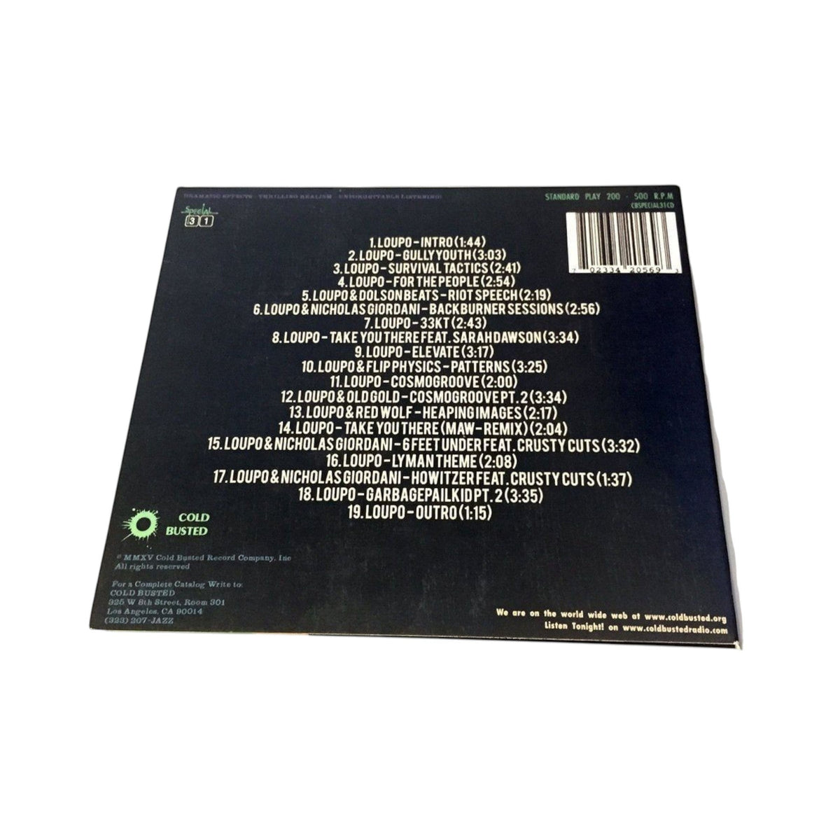 Loupo - Enigma - Limited Edition Compact Disc - COLD BUSTED