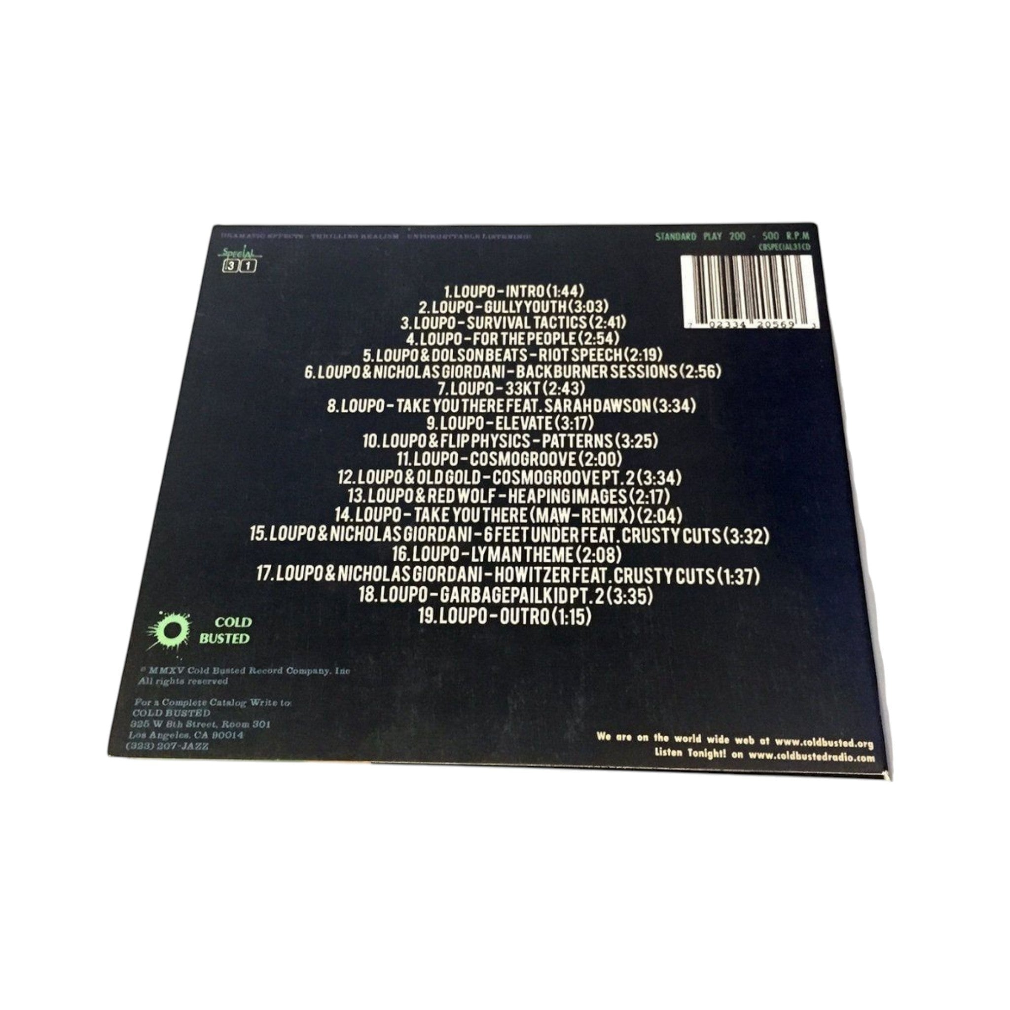 Loupo - Enigma - Limited Edition Compact Disc - COLD BUSTED