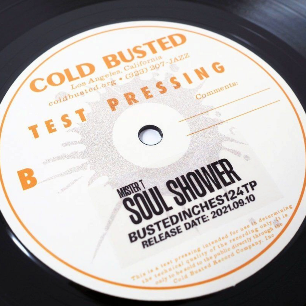 Mister T. - Soul Shower - Limited Edition 12 Inch Vinyl Test Pressing - 