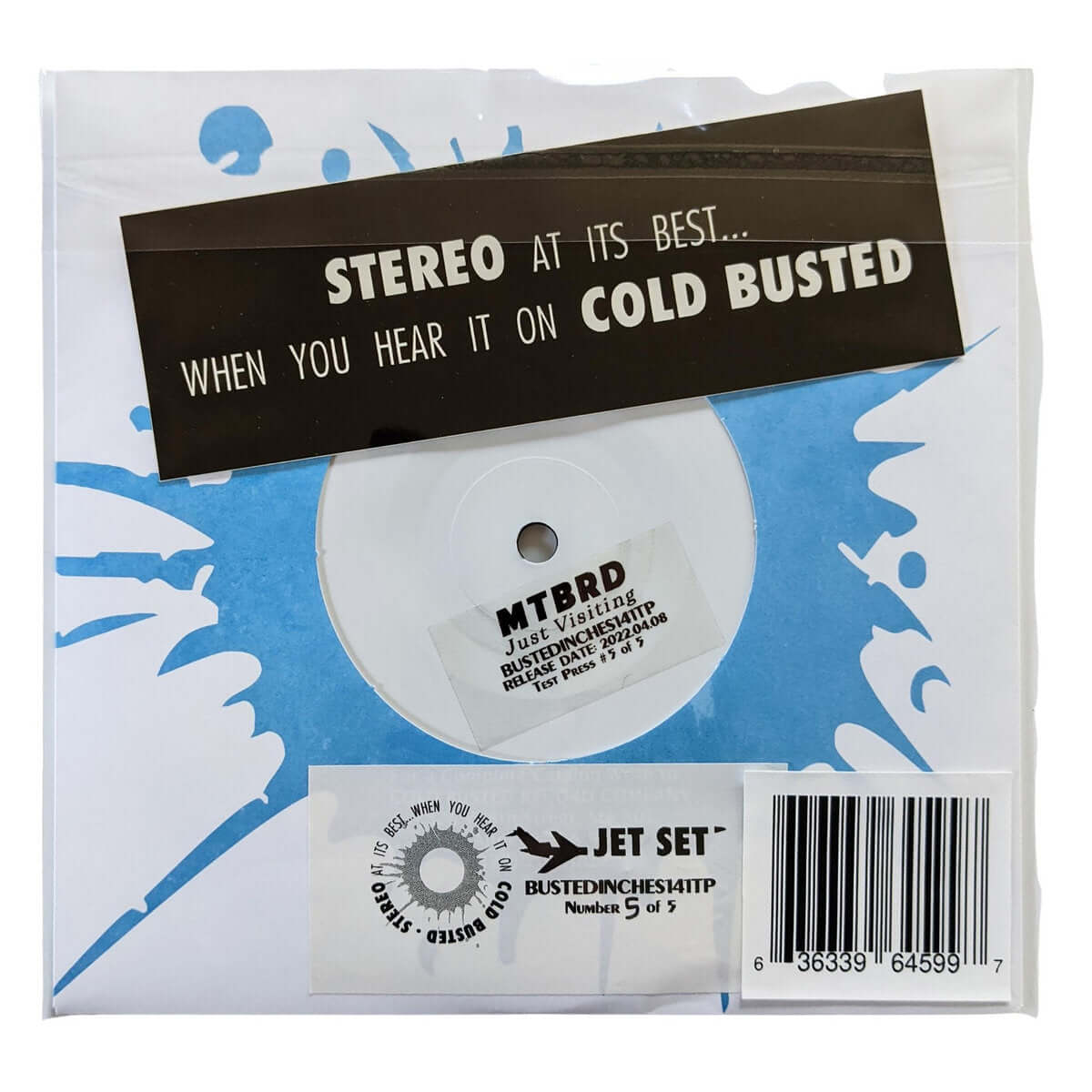 mtbrd - Just Visiting - Limited Edition 7 Inch Vinyl Test Pressing - 