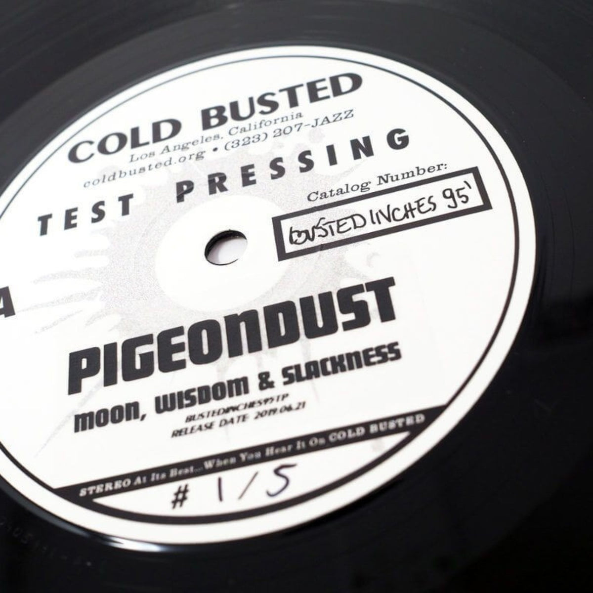 Pigeondust - Moon, Wisdom & Slackness - Limited Edition 12 Inch Vinyl Test Pressing Repressed - Cold Busted