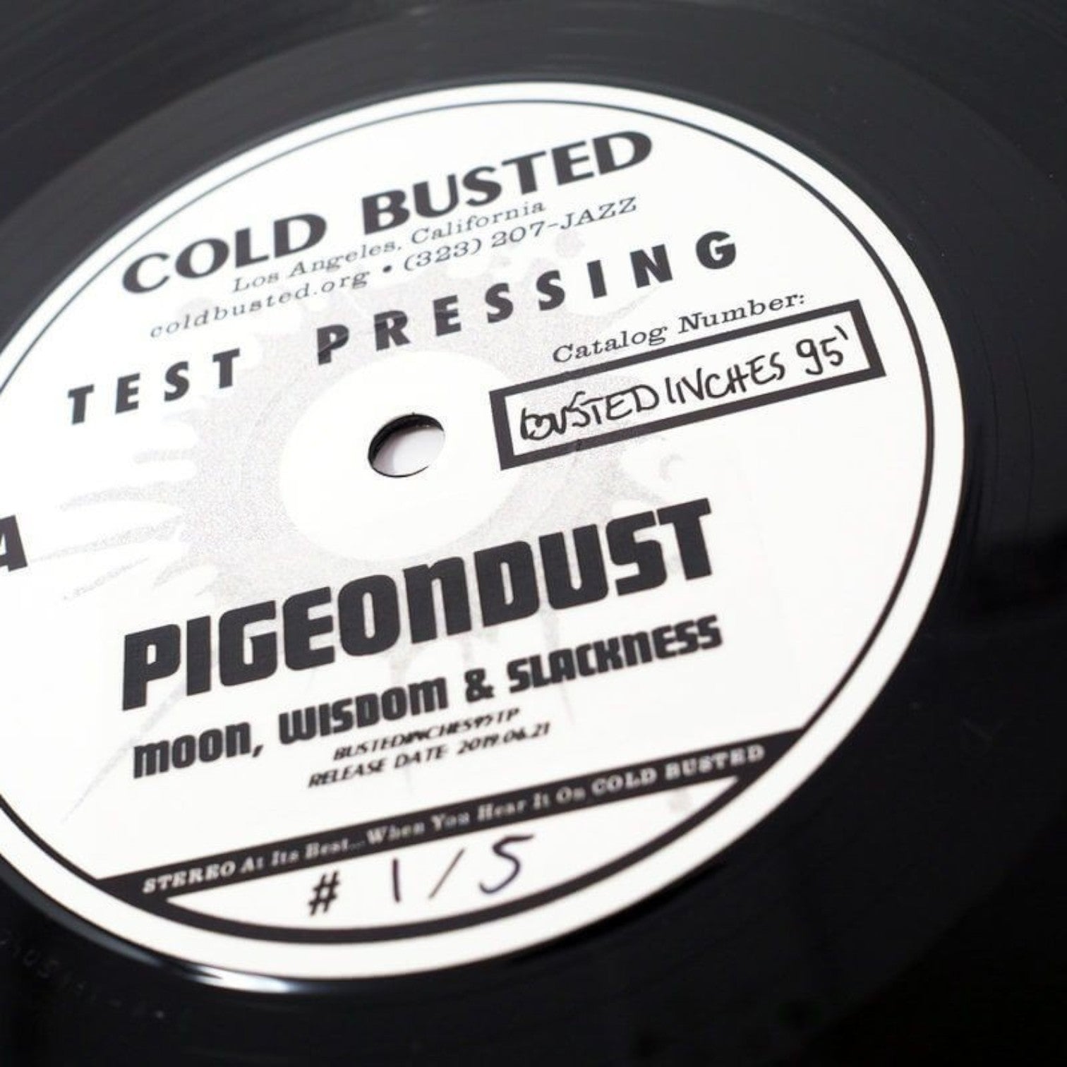 Pigeondust - Moon, Wisdom & Slackness - Limited Edition 12 Inch Vinyl Test Pressing Repressed - Cold Busted