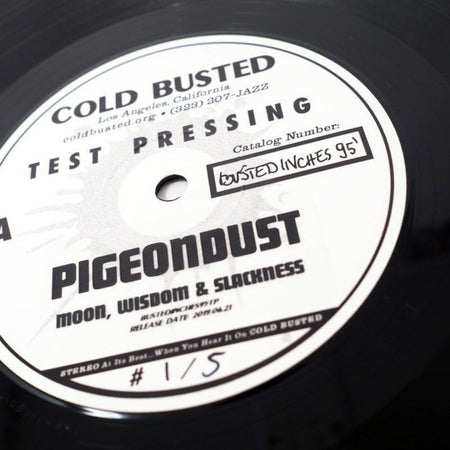Pigeondust - Moon, Wisdom & Slackness - Limited Edition 12 Inch Vinyl Test Pressing Repressed - Cold Busted
