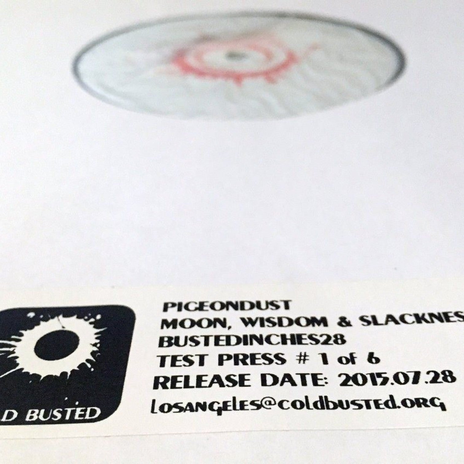 Pigeondust - Moon, Wisdom & Slackness - Damaged - Limited Edition 12 Inch Vinyl Repressed - COLD BUSTED