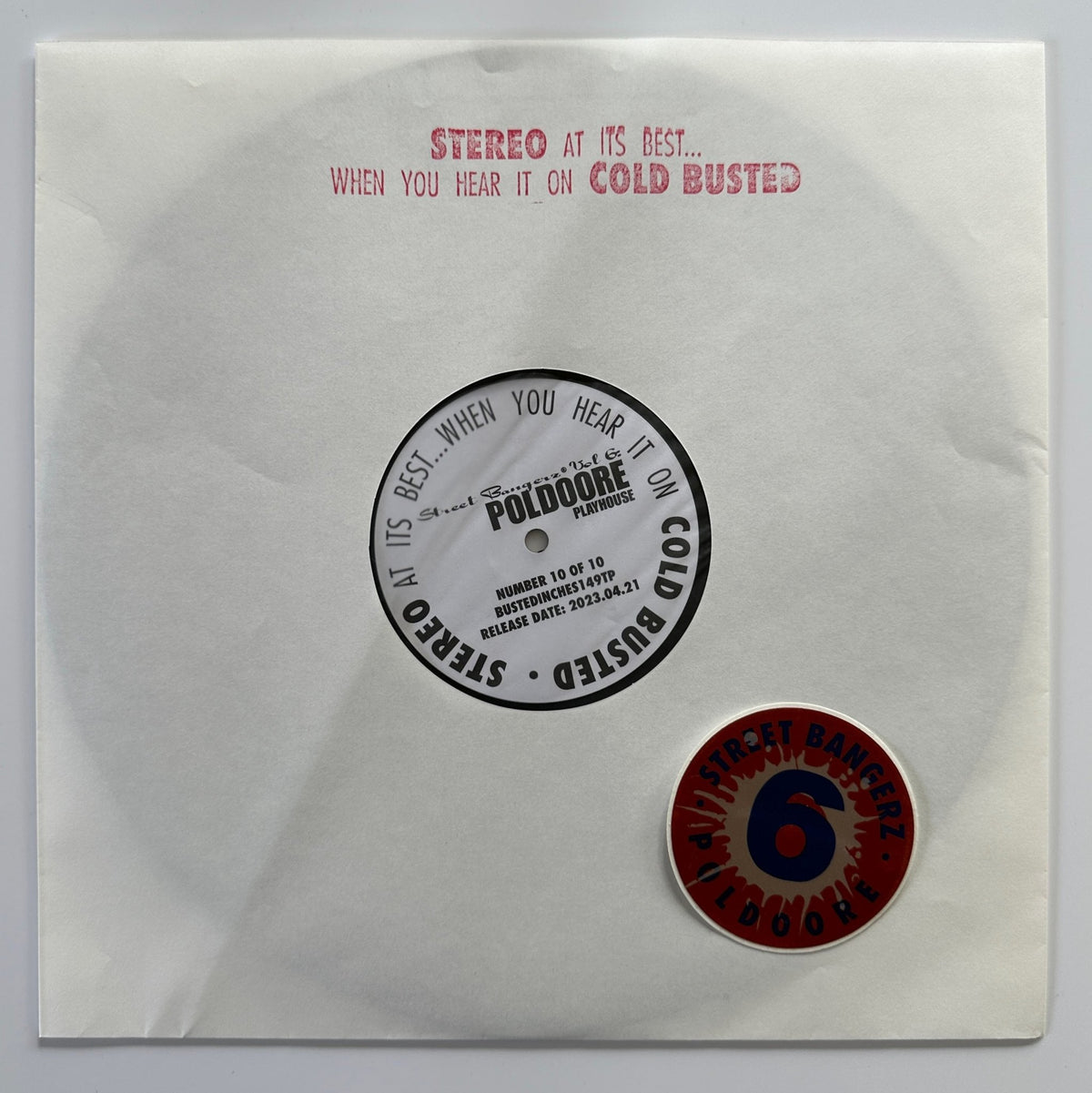 Poldoore - Street Bangerz Volume 6: Playhouse (Remastered) - Limited Edition 12 Inch Vinyl Test Pressing - COLD BUSTED