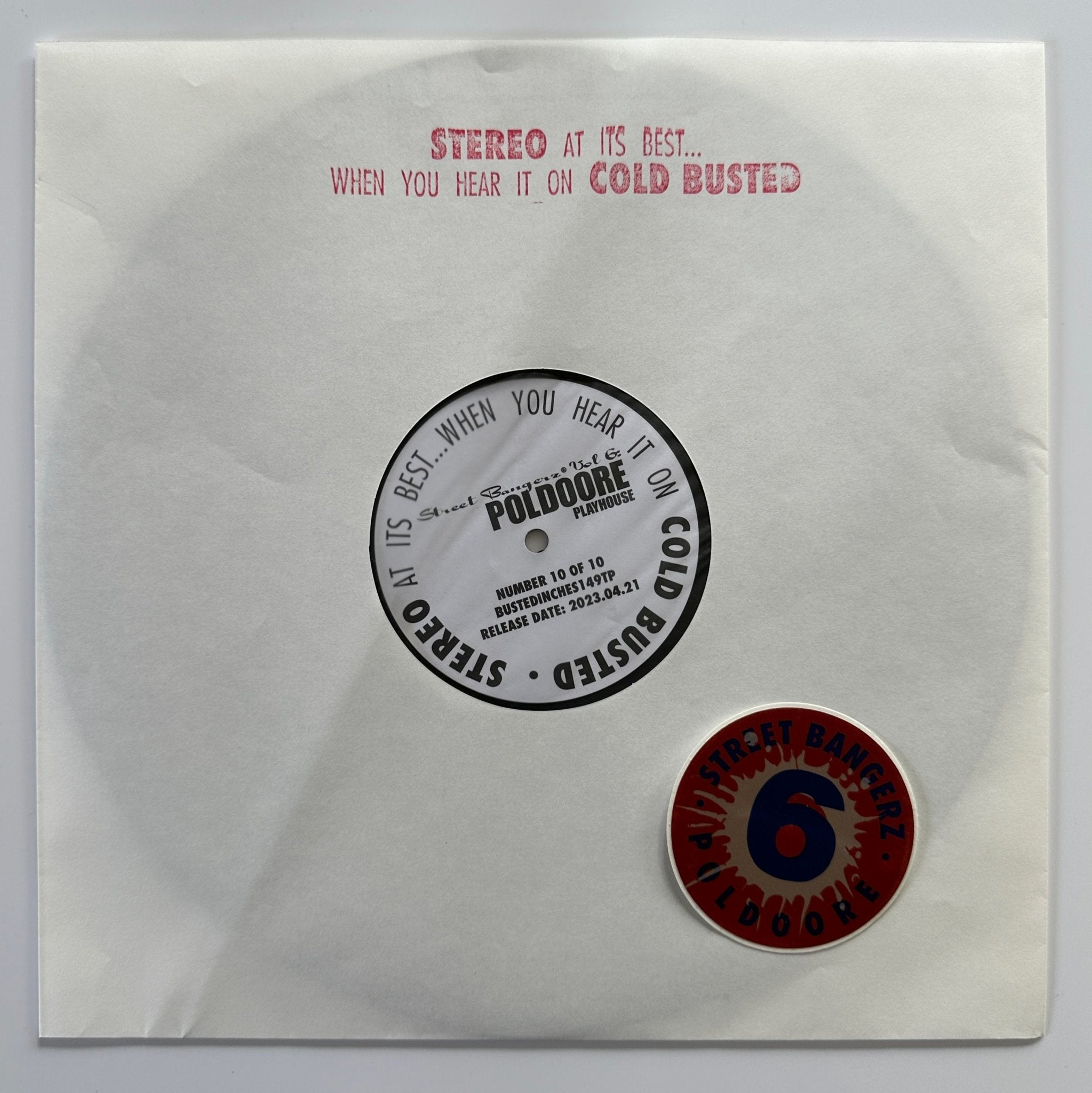 Poldoore - Street Bangerz Volume 6: Playhouse (Remastered) - Limited Edition 12 Inch Vinyl Test Pressing - COLD BUSTED