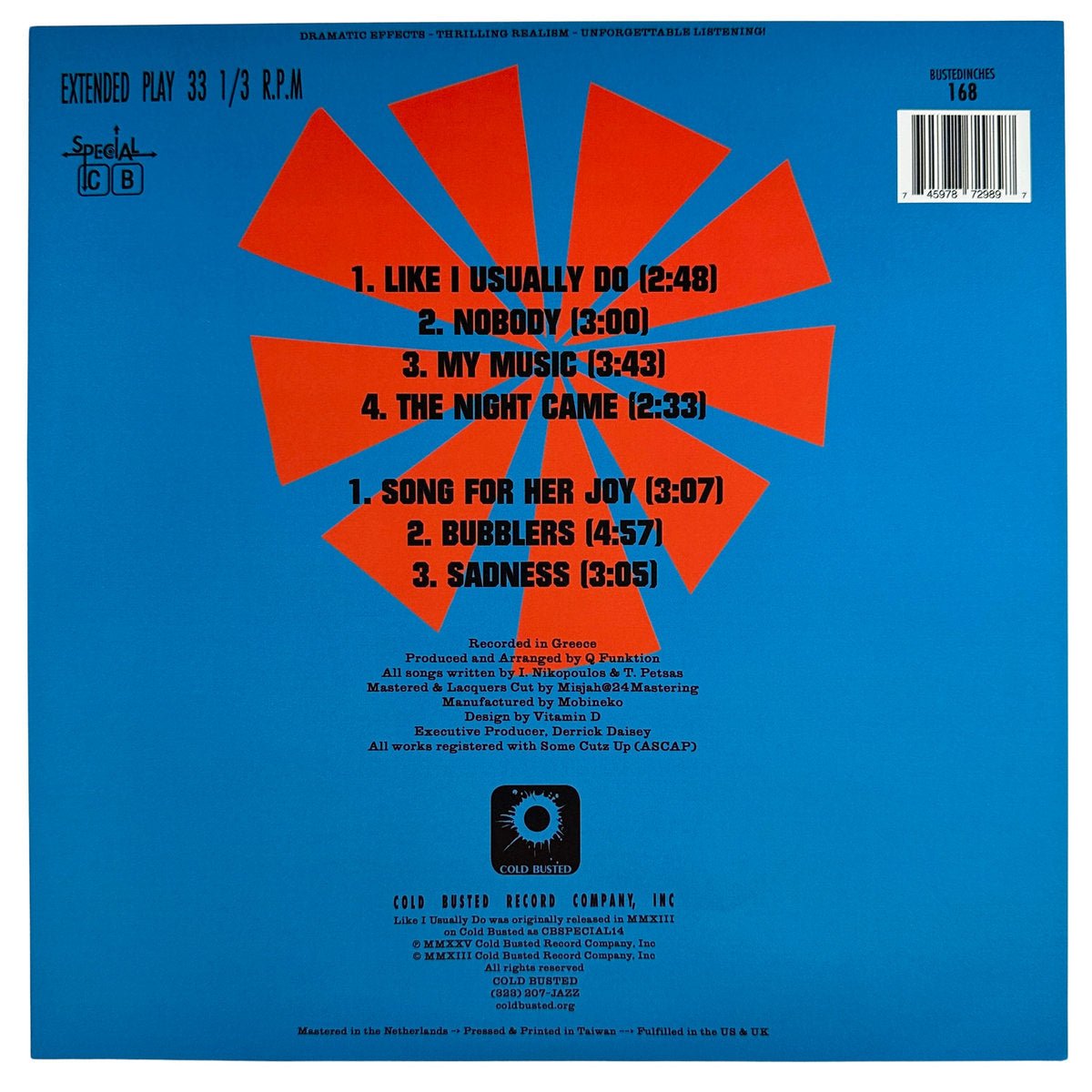 Q Funktion - Like I Usually Do (Remastered) - Limited Edition 12 Inch Vinyl - COLD BUSTED