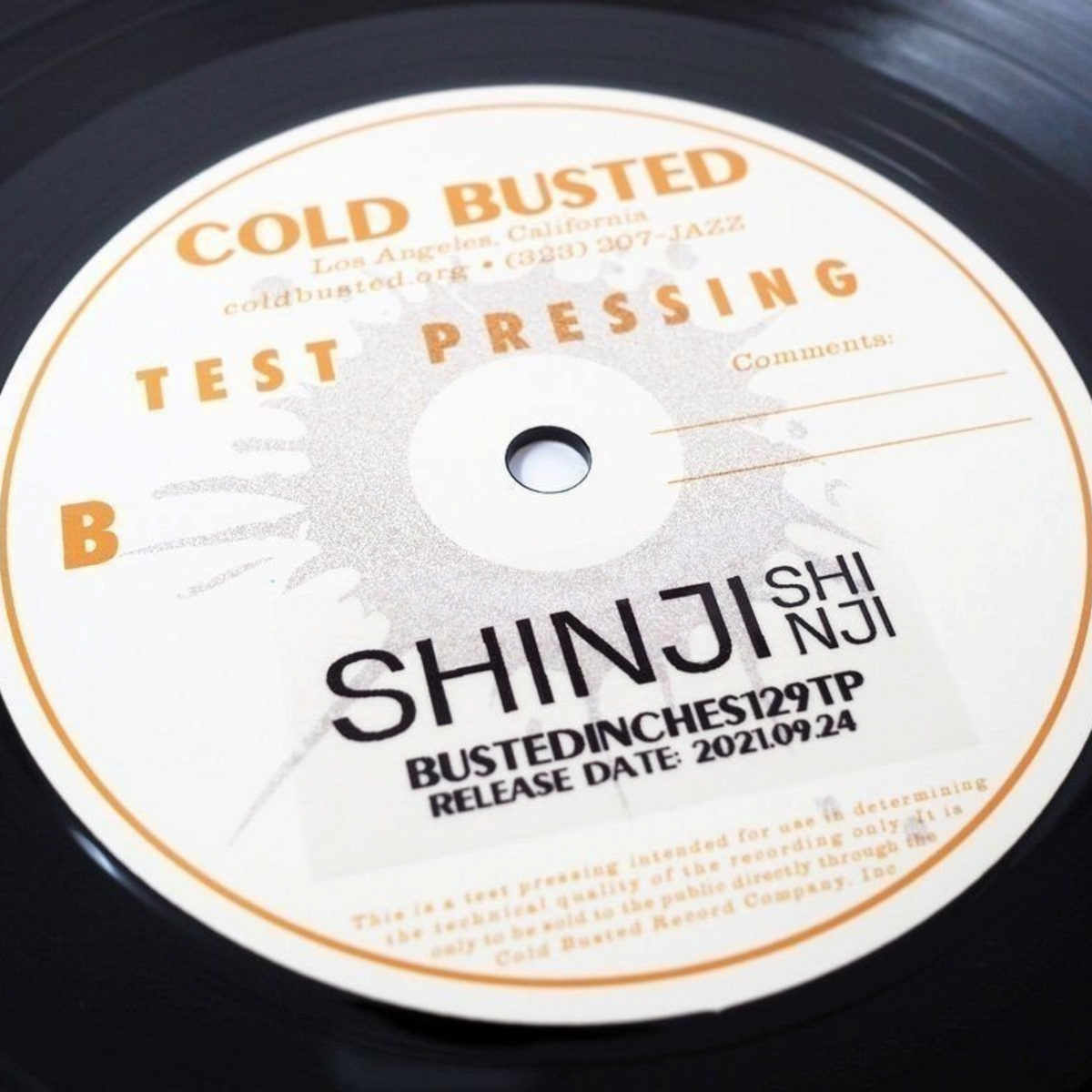 Shinji - Shinji - Limited Edition 12 Inch Vinyl Test Pressing - 