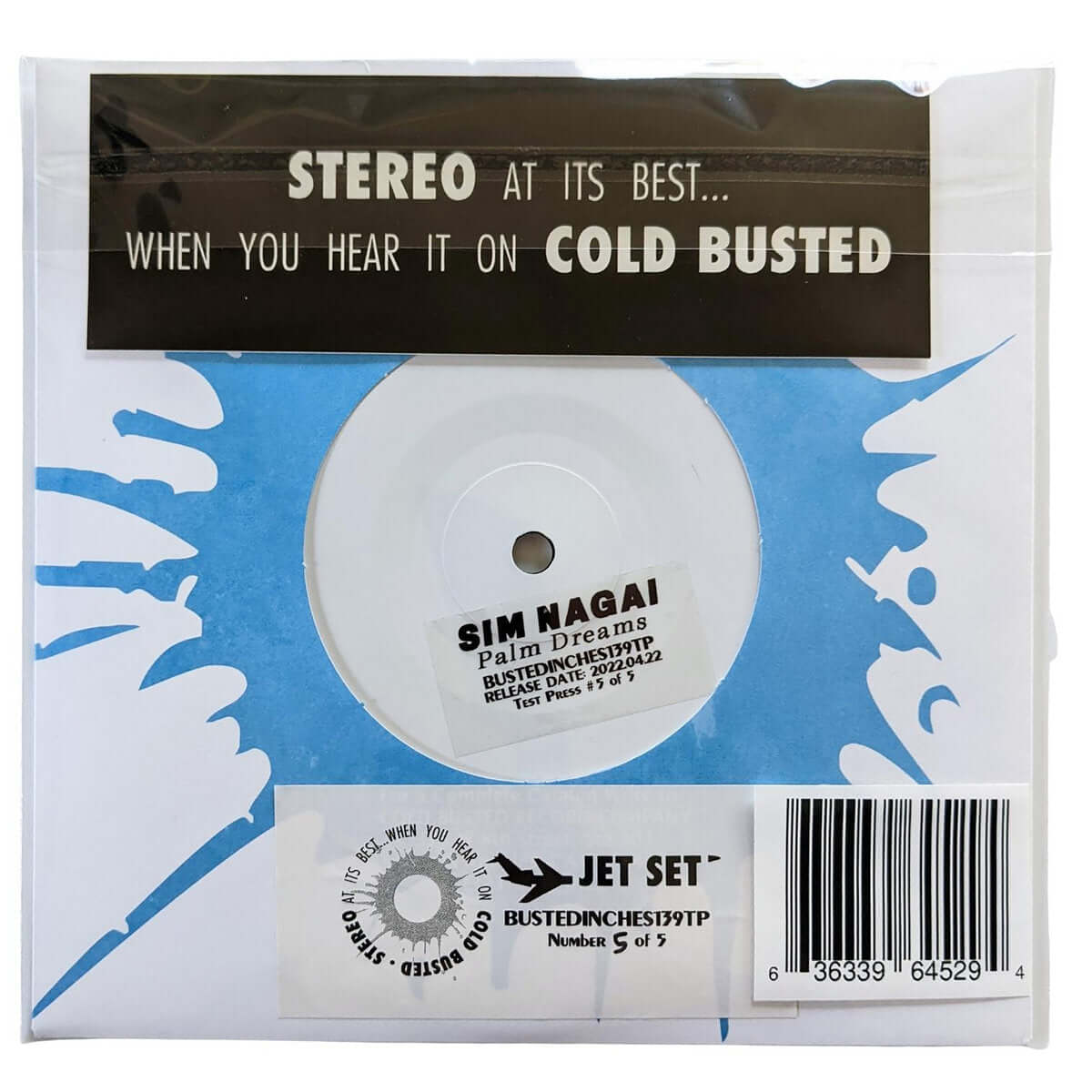 Sim Nagai - Palm Dreams - Limited Edition 7 Inch Vinyl Test Pressing - 