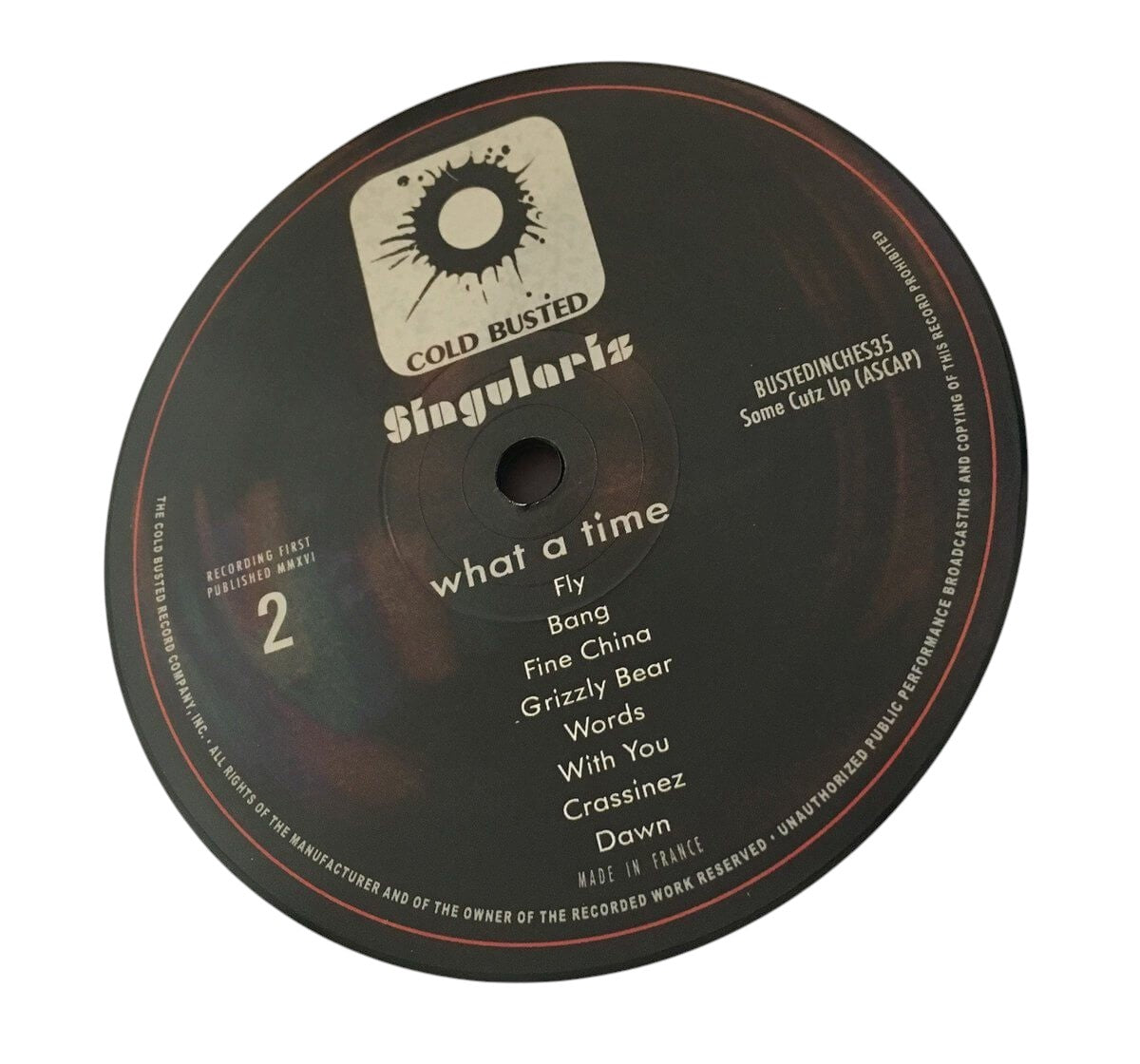 Singularis - What A Time - Limited Edition 12 Inch Vinyl - Cold Busted