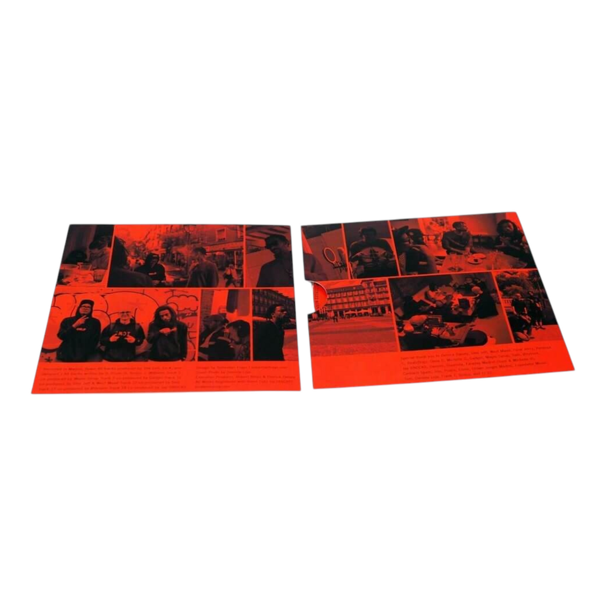 COLD BUSTED Amparo limited edition CD featuring a vibrant red gatefold cover with photo collages of the artists.