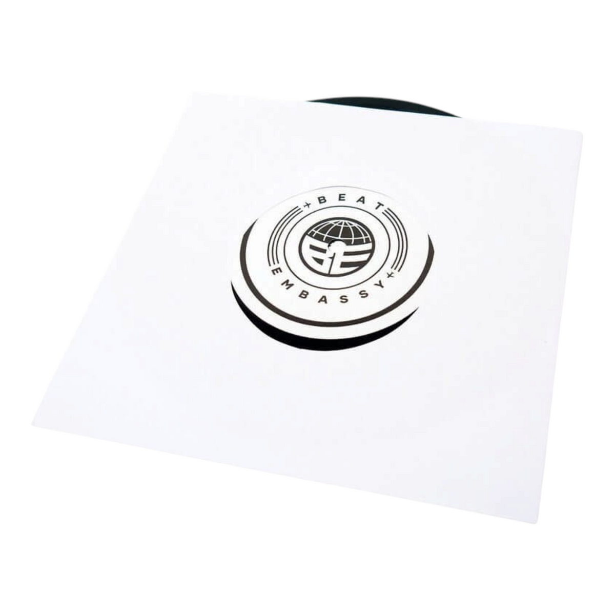 COLD BUSTED Amparo vinyl record featuring the Beat Embassy logo on a white sleeve
