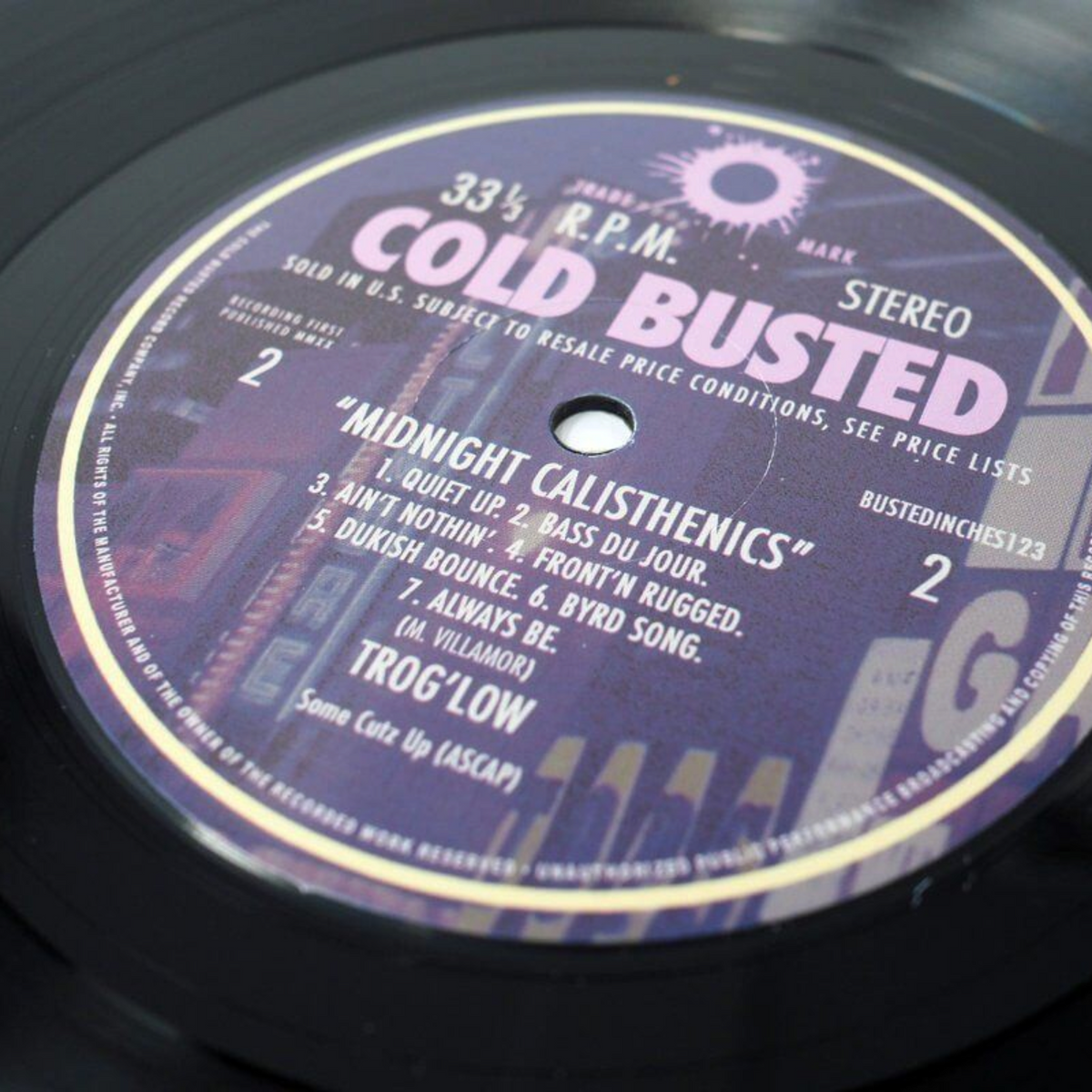 trog'low - Midnight Calisthenics - Limited Edition 12 Inch Vinyl - 