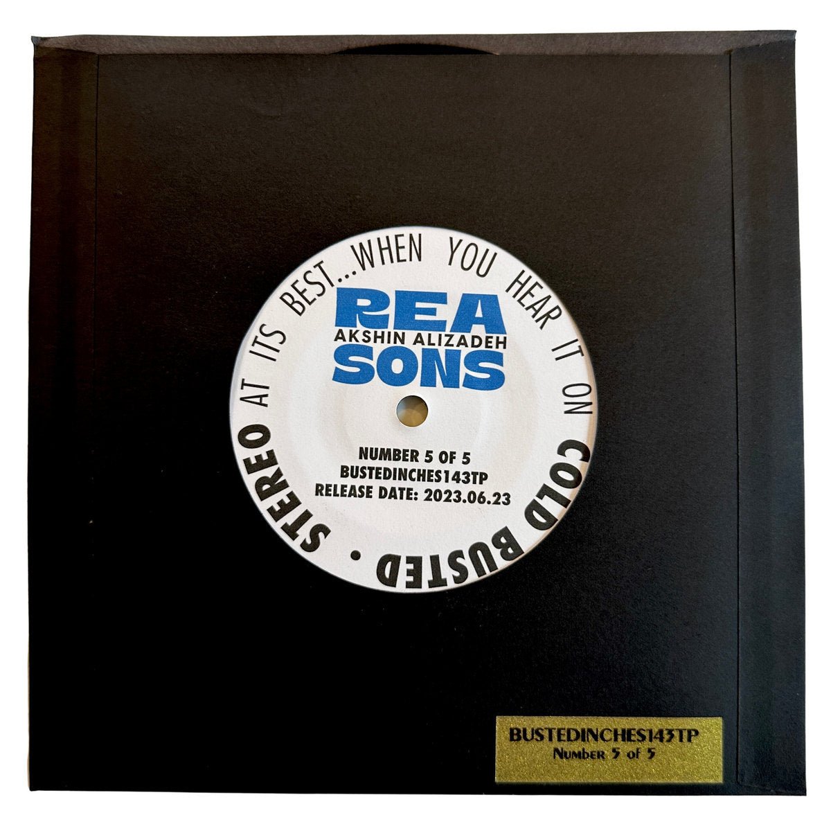 Akshin Alizadeh - Reasons - Limited Edition 7 Inch Vinyl Test Pressing - Cold Busted