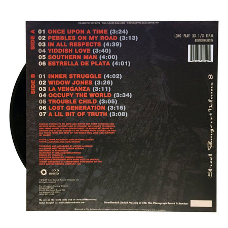 Akshin Alizadeh - Street Bangerz Volume 8 (Remastered) - Crowdfunded Limited Edition 12 Inch Vinyl - Cold Busted