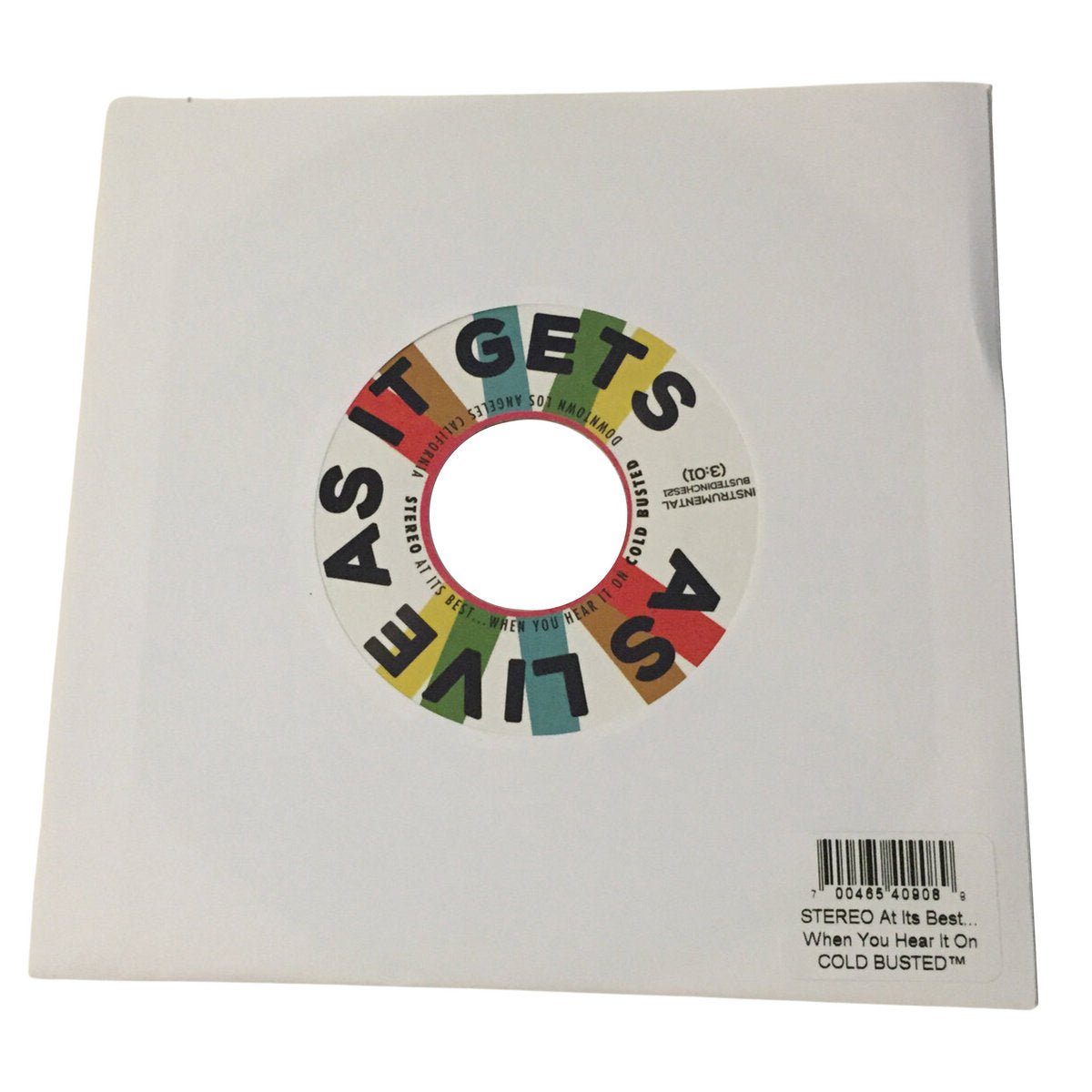 Awon & Phoniks - As Live As It Gets - Limited Edition 7 Inch Vinyl - Cold Busted
