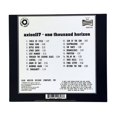 Axion117 - One Thousand Horizon - Limited Edition Compact Disc - Cold Busted