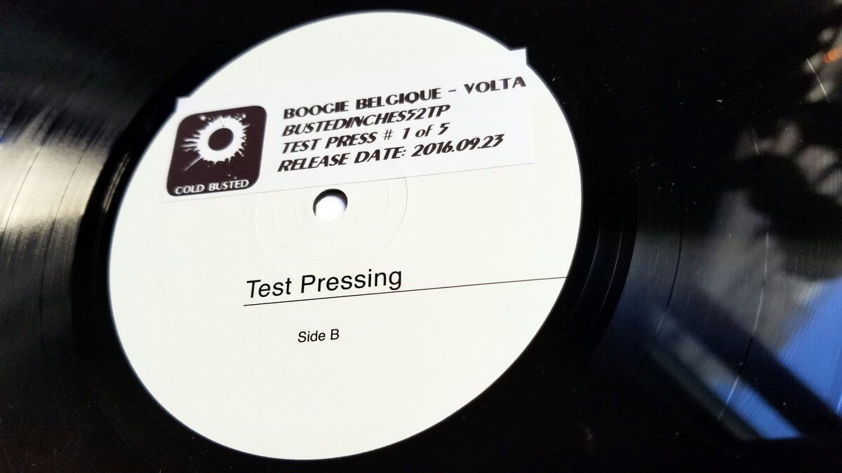 Boogie Belgique - Volta - Limited Edition 12 Inch Vinyl Test Pressing - Cold Busted