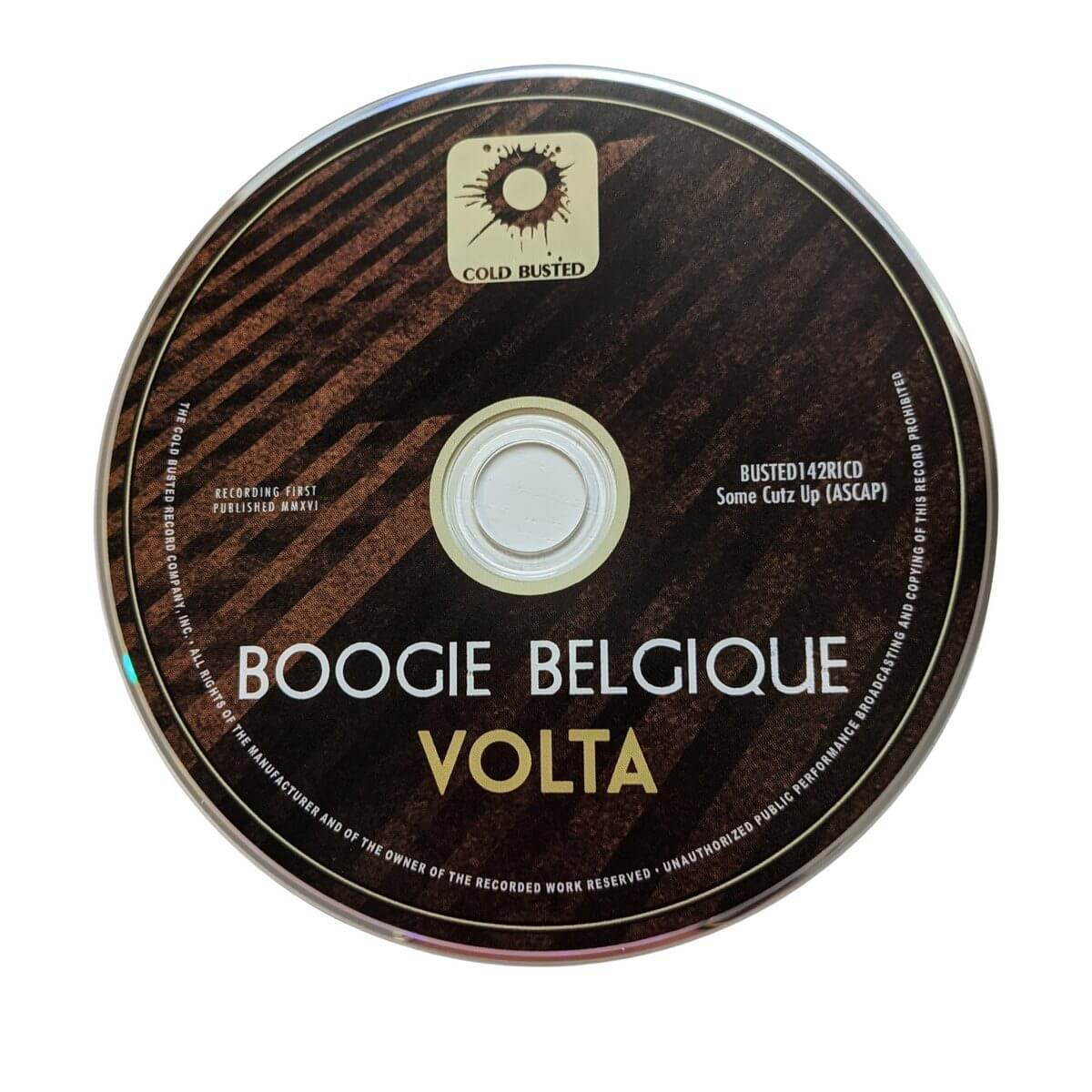 Boogie Belgique - Volta - Special Reissue Series Compact Disc - Cold Busted
