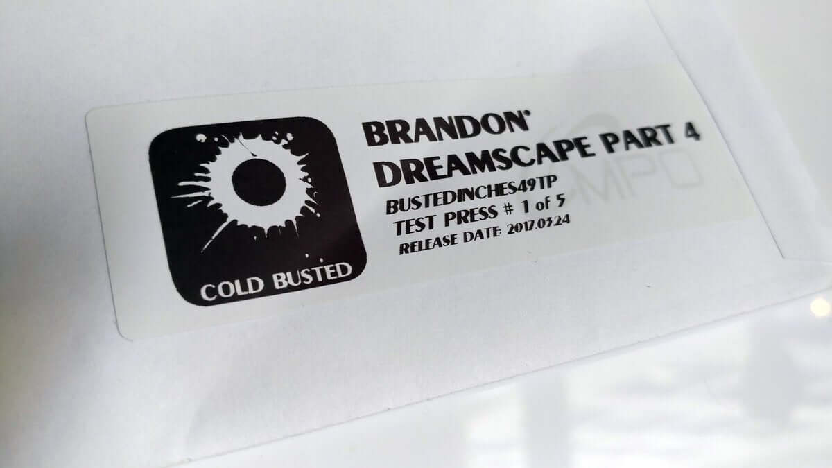 Brandon* - Dreamscape: Part 4 - Dreamscape Part 4 (Test Pressing) - Cold Busted