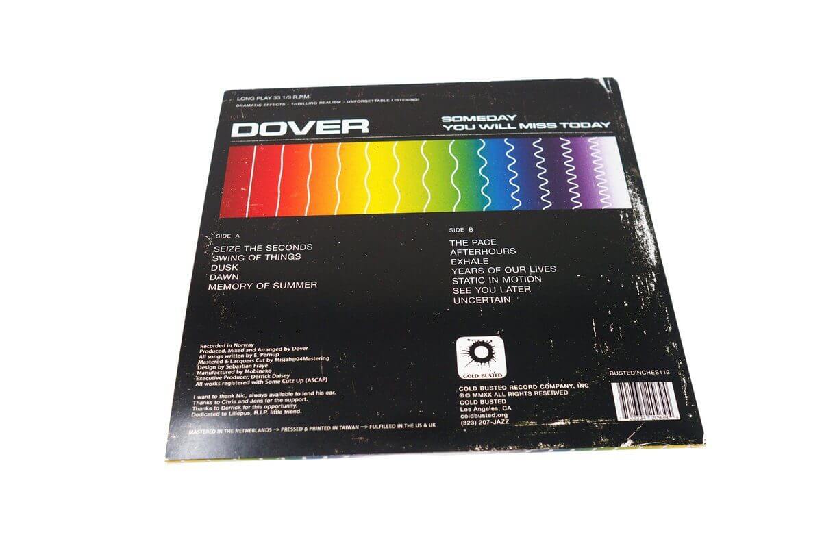 Dover - Someday You Will Miss Today - Limited Edition 12 Inch Vinyl - Cold Busted