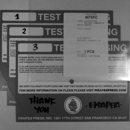 Emapea - Zoning Out Volume 1 - Limited Edition 12 Inch Vinyl + Autographed Flexi-disc Test Pressings - Cold Busted
