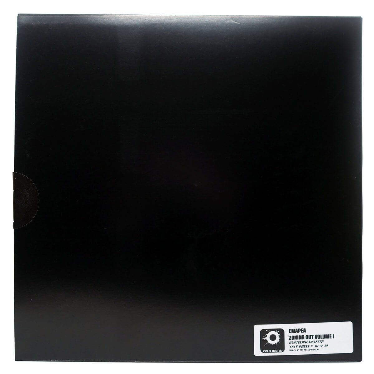 Emapea - Zoning Out Volume 1 - Limited Edition 12 Inch Vinyl Test Pressing - Cold Busted