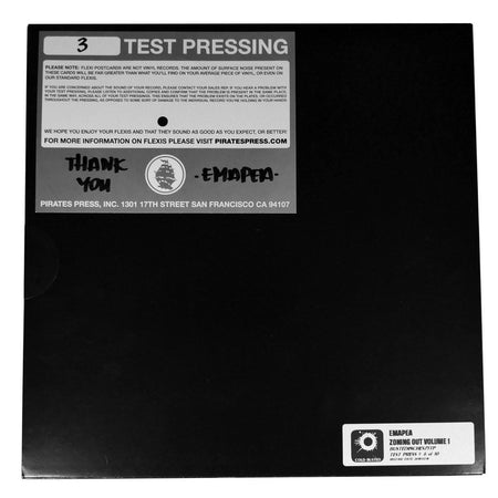 Emapea - Zoning Out Volume 1 - Limited Edition 12 Inch Vinyl + Autographed Flexi-disc Test Pressings - Cold Busted