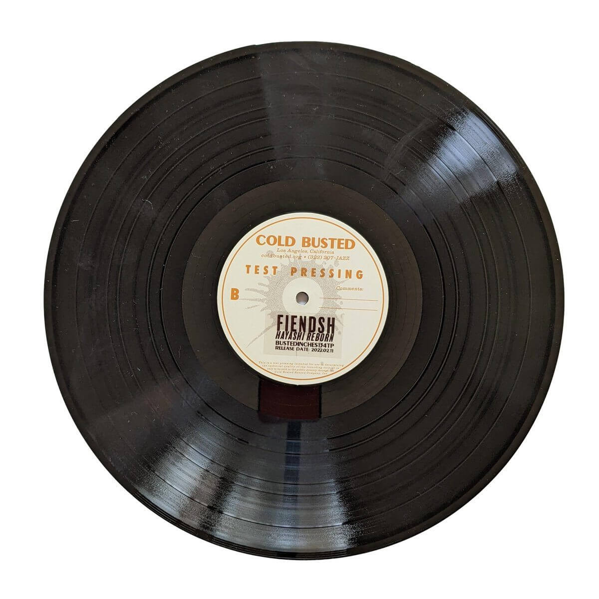 Fiendsh - Hayashi Reborn - Limited Edition 12 Inch Vinyl Test Pressing - Cold Busted