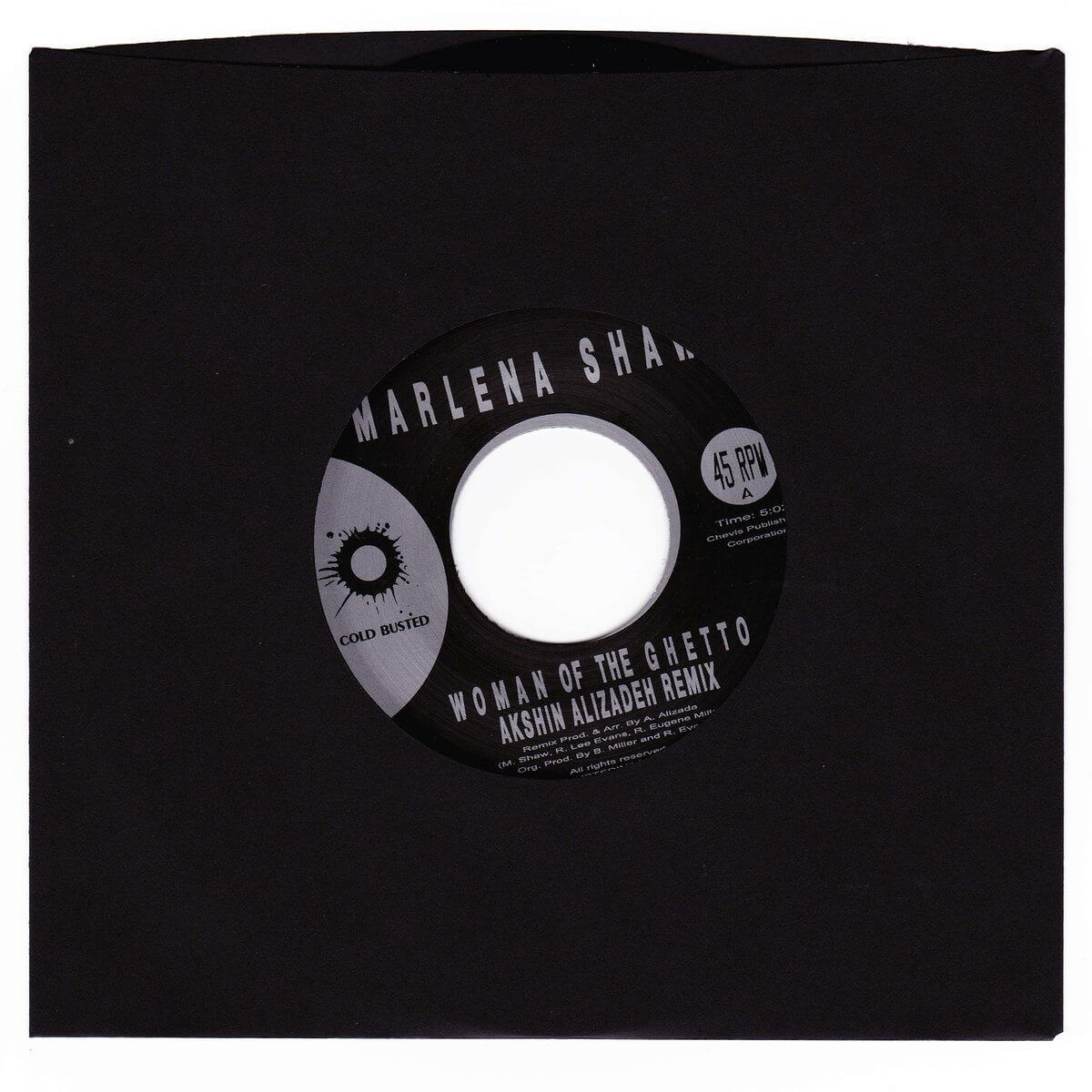 Marlena Shaw - Woman of the Ghetto (Akshin Alizadeh Mixes) - 7 Inch Vinyl in Black (5th Pressing) - Cold Busted