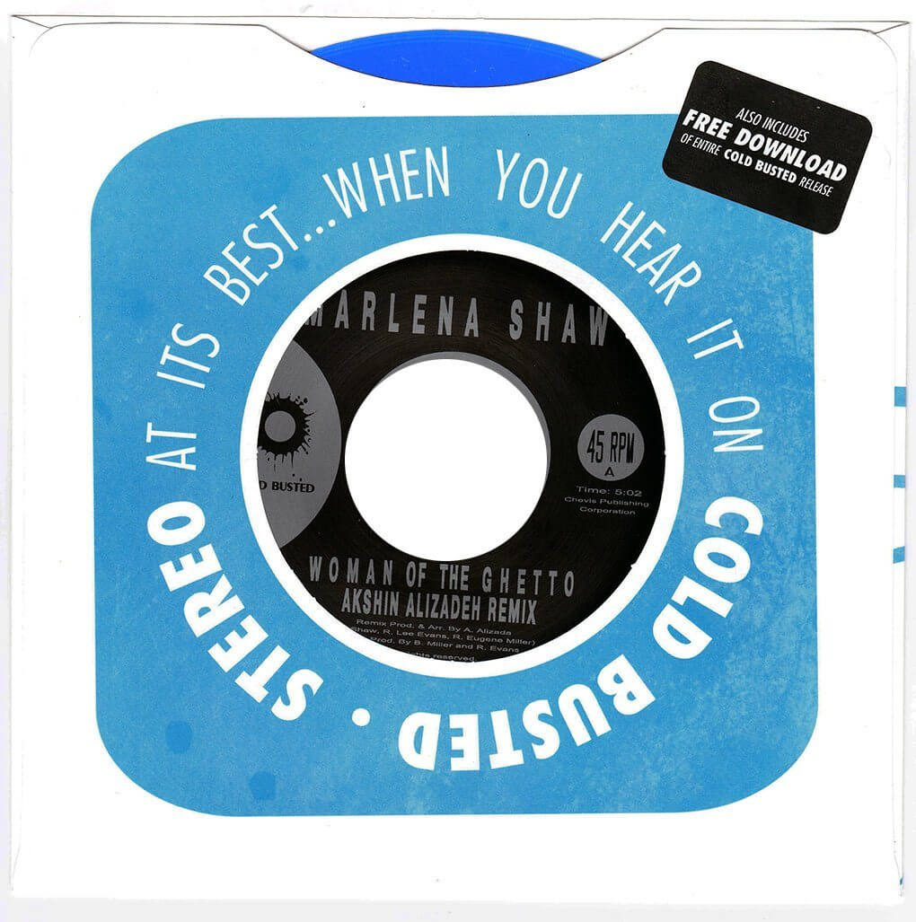 Marlena Shaw - Woman of the Ghetto (Akshin Alizadeh Mixes) - 7 Inch Blue Translucent Vinyl (3rd Pressing) - Cold Busted