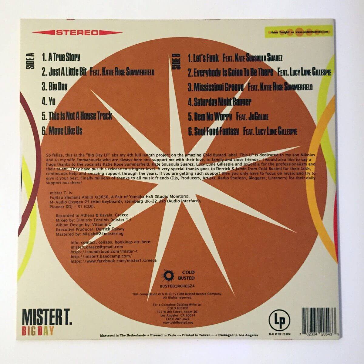 Mister T. - Big Day - Limited Edition 12 Inch Vinyl - Cold Busted