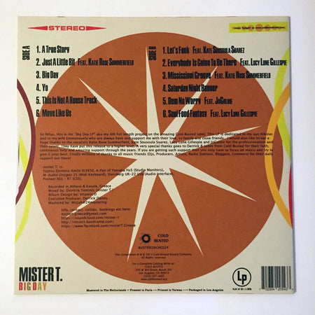 Mister T. - Big Day - Limited Edition 12 Inch Vinyl - Cold Busted