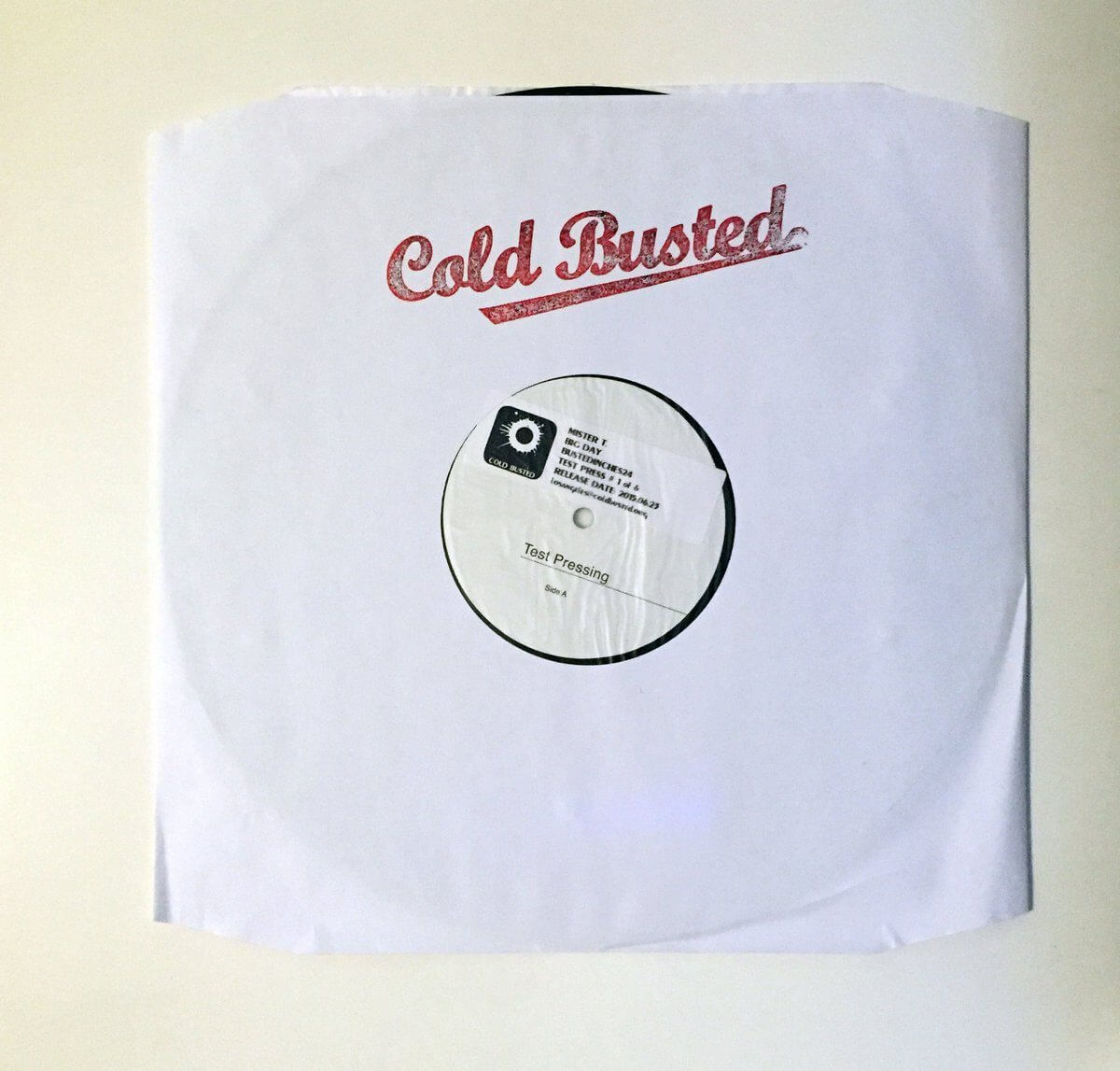 Mister T. - Big Day - Limited Edition 12 Inch Vinyl Test Pressing - Cold Busted