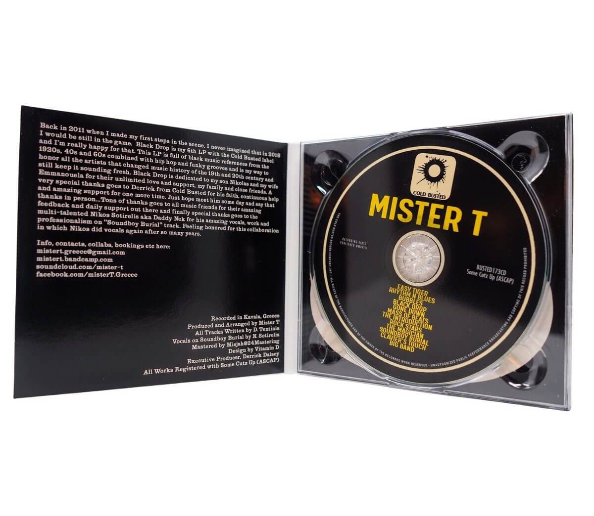Mister T - Black Drop - Limited Edition Compact Disc - Cold Busted