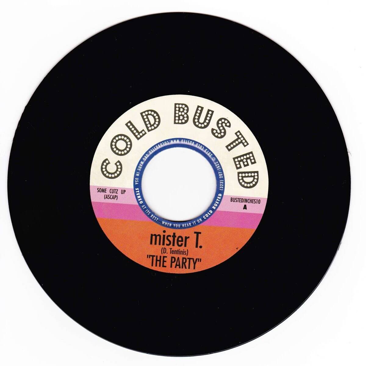 Mister T. - The Party / Afro Fillings - Limited Edition 7 Inch Vinyl - Cold Busted