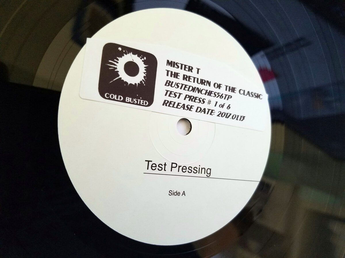 Mister T. - The Return Of The Classic - Limited Edition 12 Inch Vinyl Test Pressing - Cold Busted