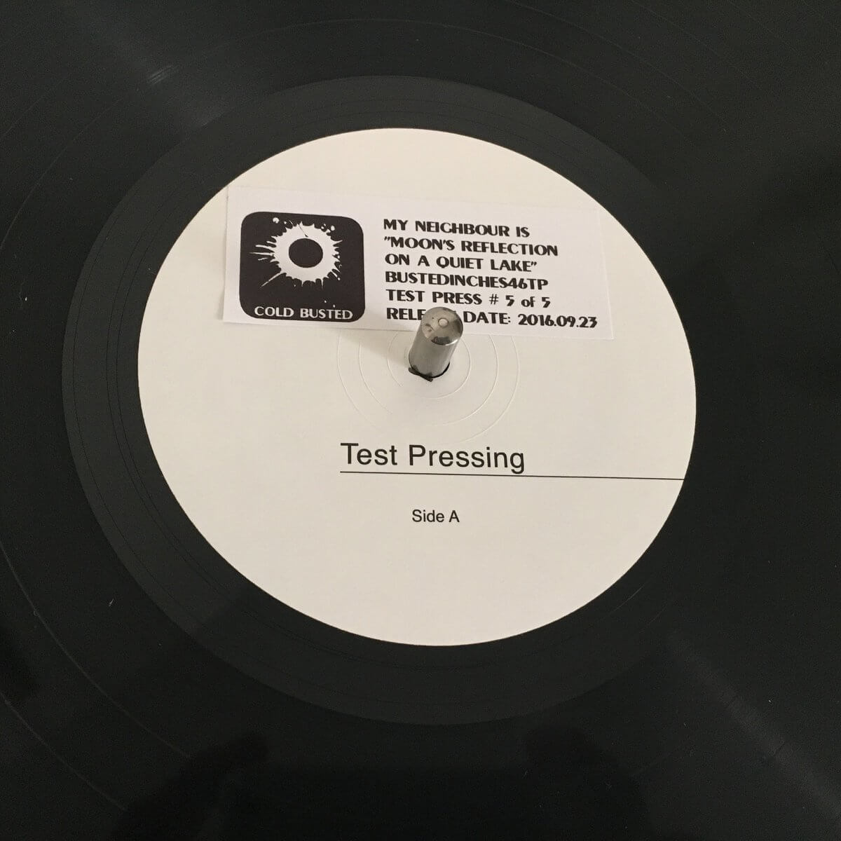 My Neighbour Is - Moon's Reflection On A Quiet Lake - Limited Edition 12 Inch Vinyl Test Pressing - Cold Busted