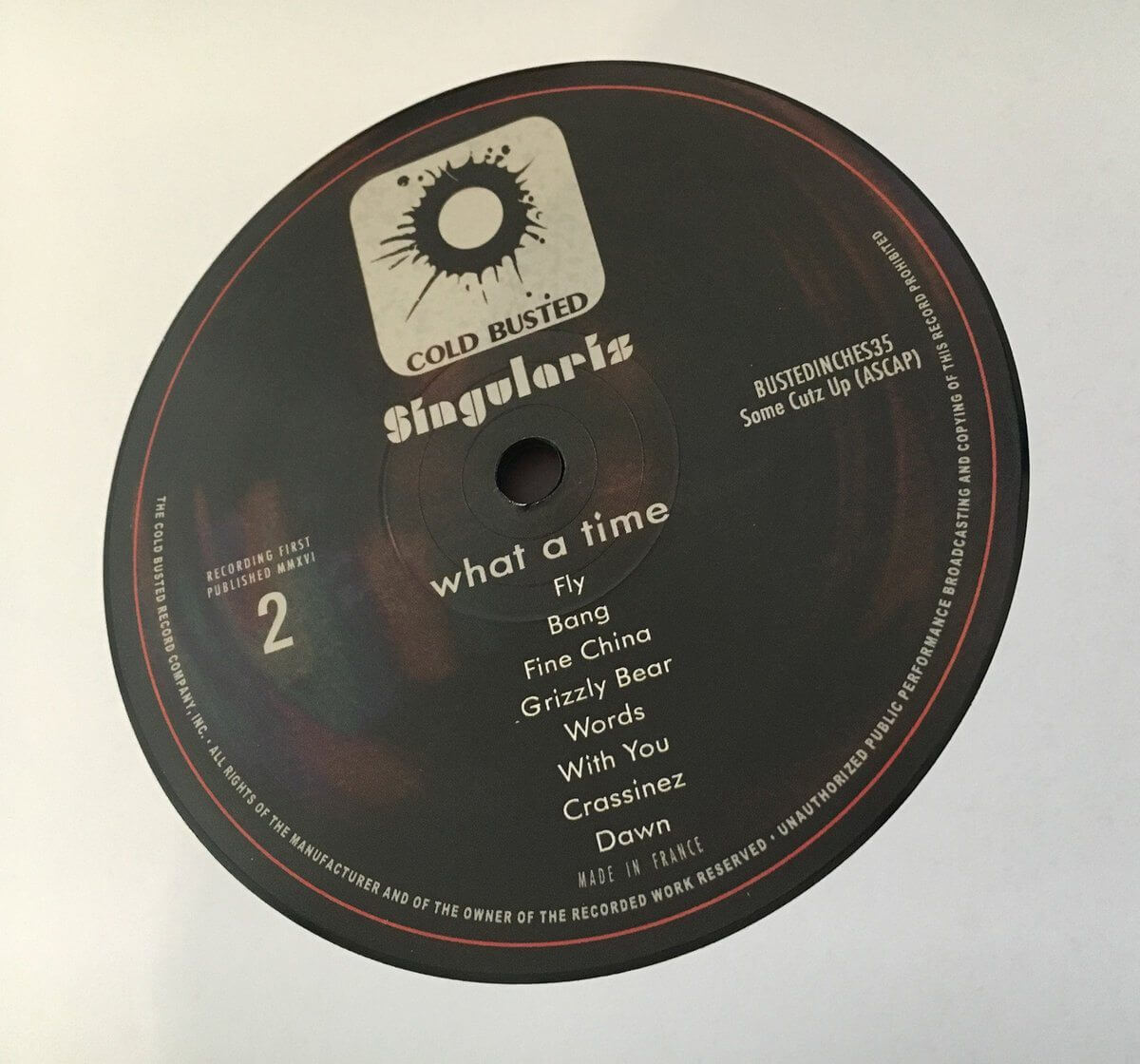 Singularis - What A Time - Limited Edition 12 Inch Vinyl - Cold Busted