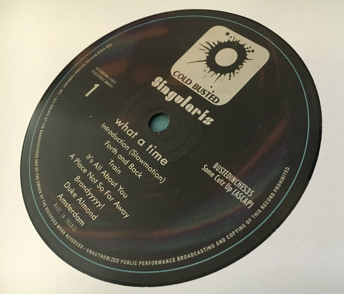 Singularis - What A Time - Limited Edition 12 Inch Vinyl - Cold Busted